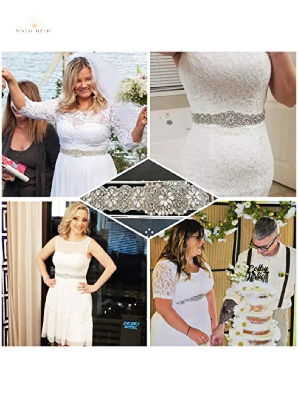 Crystal Rhinestone Bridal Wedding Dress Sash Belt